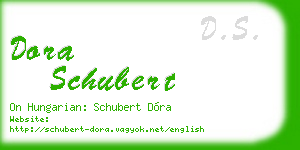 dora schubert business card