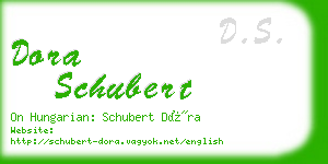 dora schubert business card